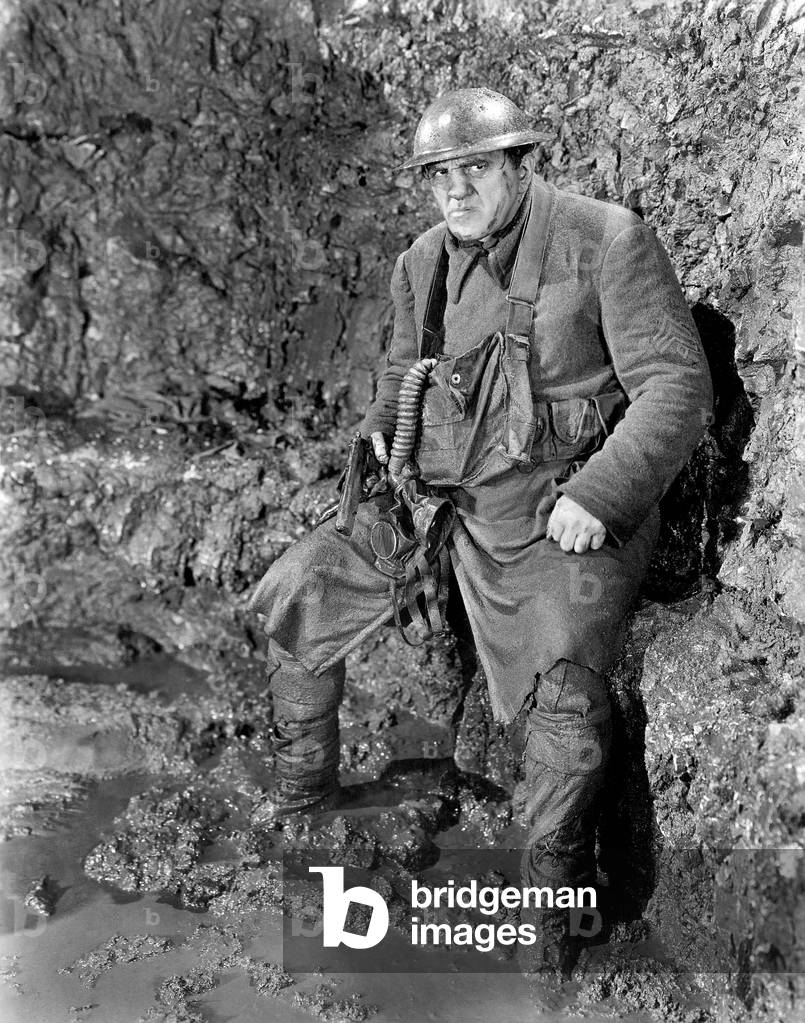 Soldier in a Trench in World War I