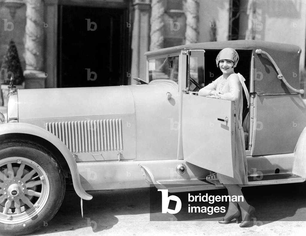 Portrait of Woman Posing with Car
