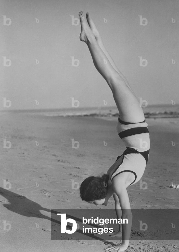 Handstand at the beach