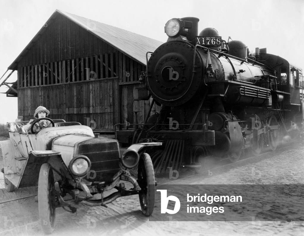 Driving in front of oncoming train