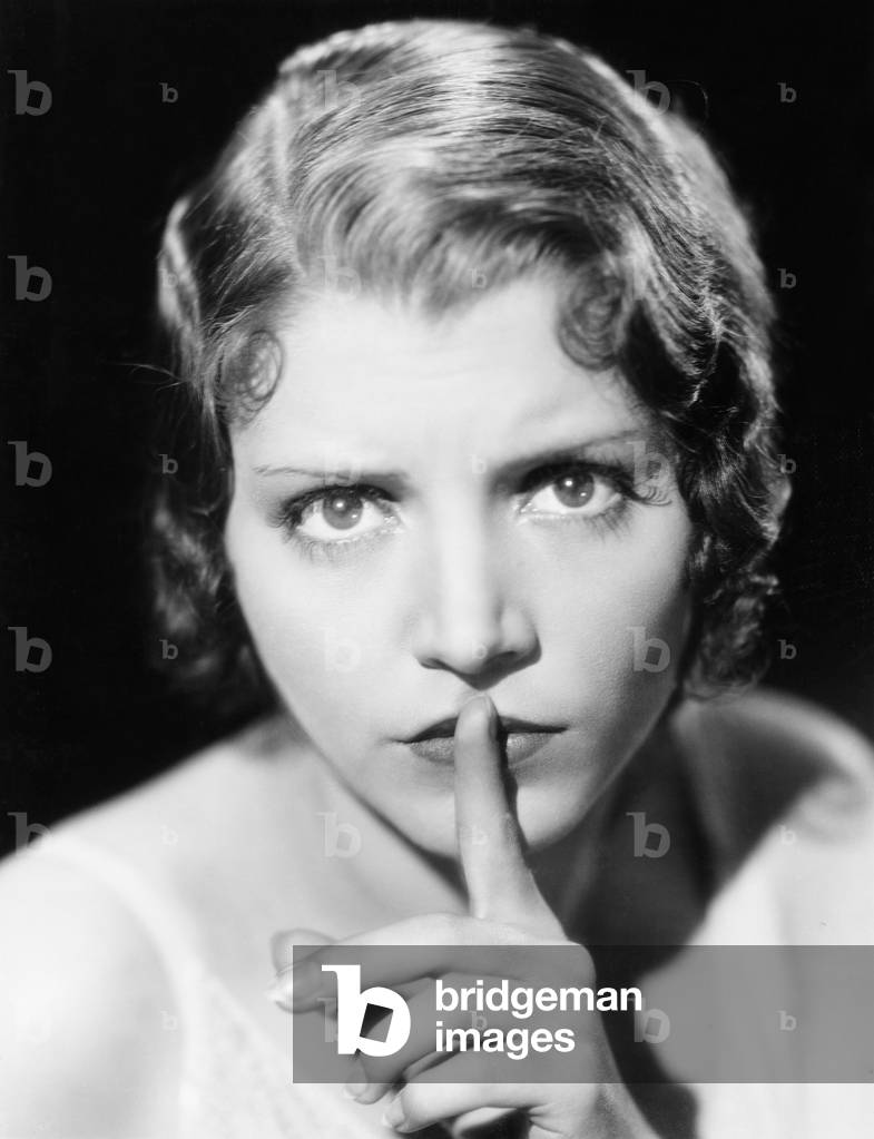 Closeup of Woman Shushing