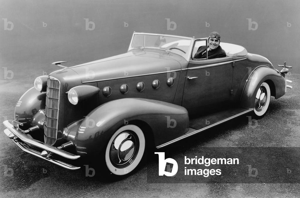 Portrait of Man in Antique Car