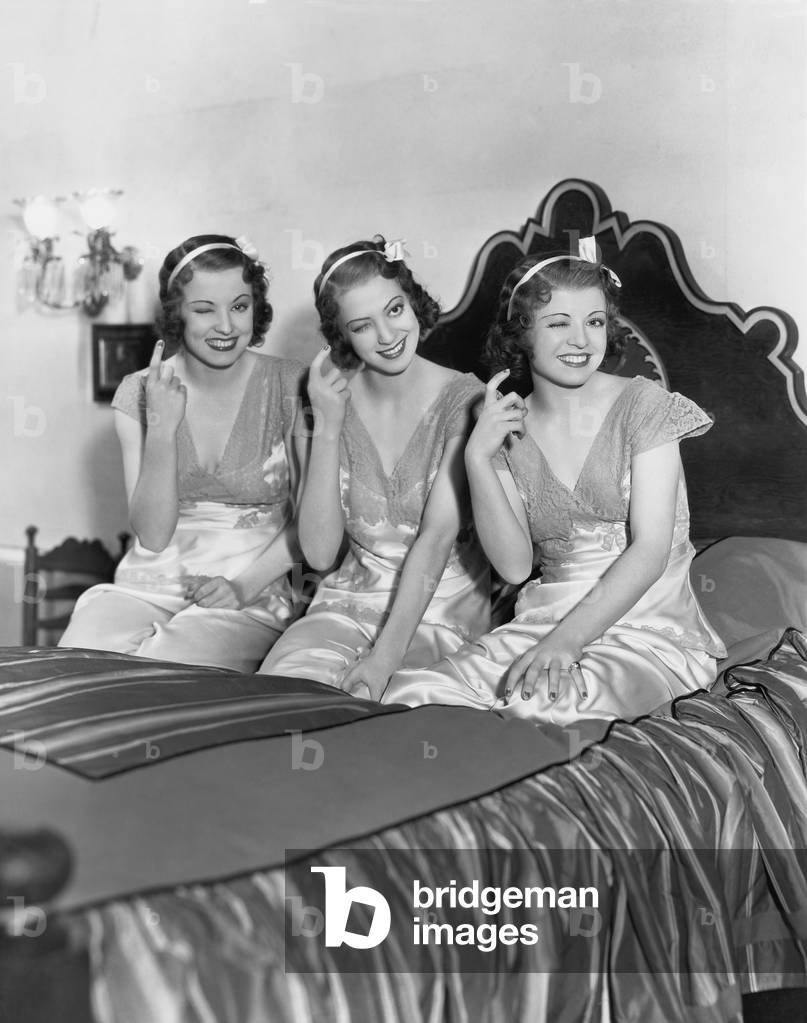 Three Young Women Winking