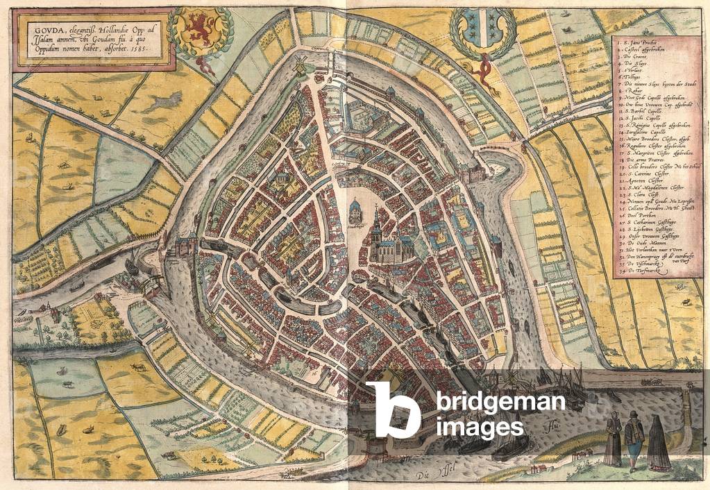 Goude, Netherlands - in 'Civitates Orbis Terrarum' by Georg Braun, Cologne 1617