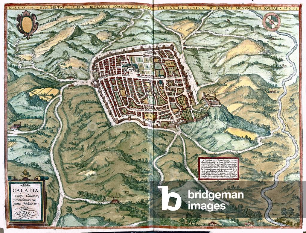 Caiazzo, Italy -  in 'Civitates Orbis Terrarum' by Georg Braun, Cologne 1617