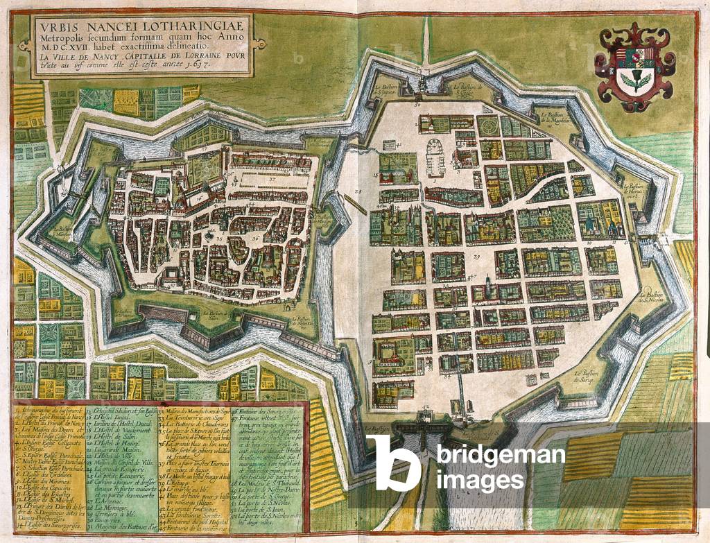 Nancy, France -  in 'Civitates Orbis Terrarum' by Georg Braun, Cologne 1617