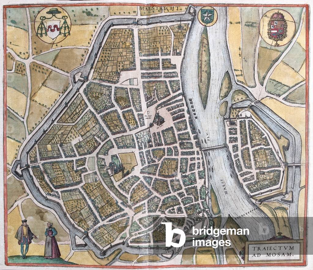 Maastricht, Netherlands, in 'Civitates Orbis Terrarum' by Georg Braun, Cologne 1617