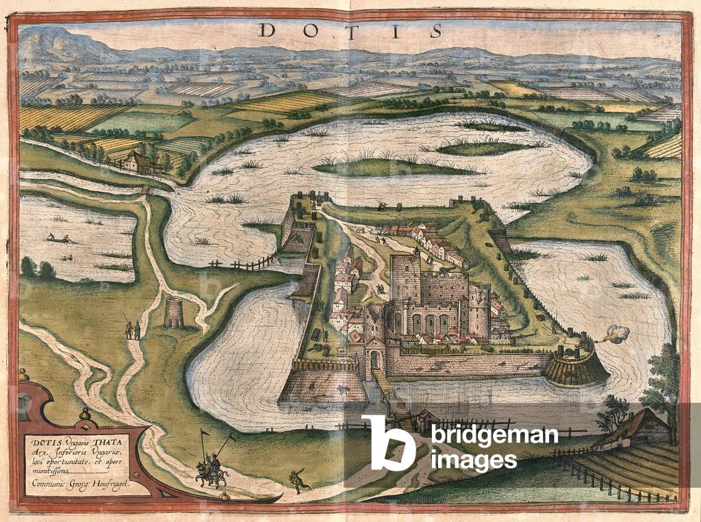 Tata, Hungary -  in 'Civitates Orbis Terrarum' by Georg Braun, Cologne 1617