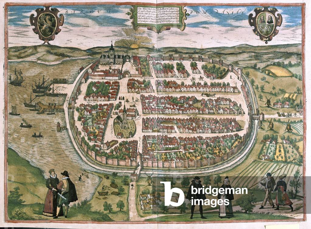 Barth in Pomerania, Germany -  in 'Civitates Orbis Terrarum' by Georg Braun, Cologne 1617
