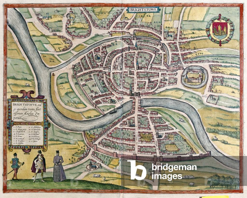 Bristol - Great Britain, in 'Civitates Orbis Terrarum' by Georg Braun, Cologne 1617