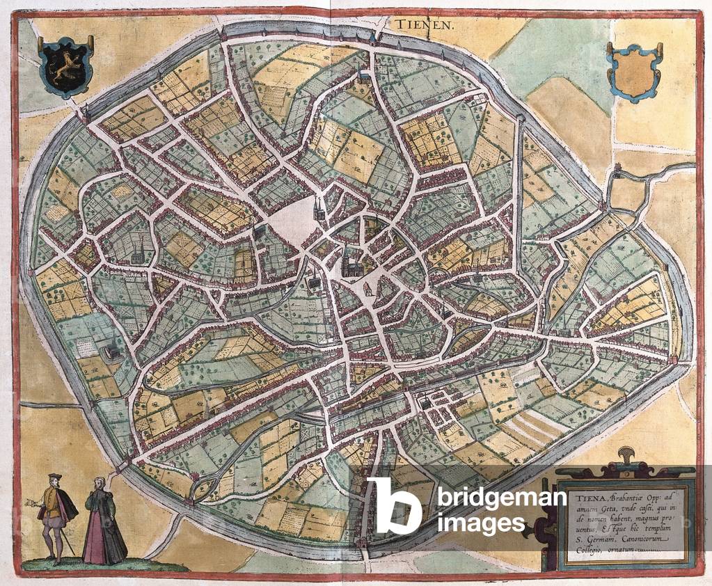 Tienen, Belgium, in 'Civitates Orbis Terrarum' by Georg Braun, Cologne 1617