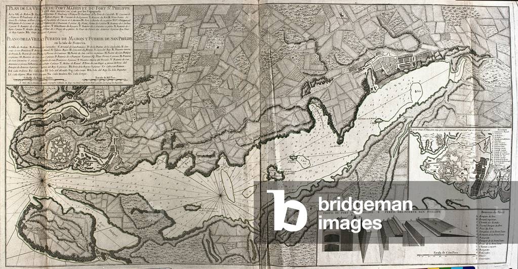 Port Mahon and Fort St Philip, Spain - by A