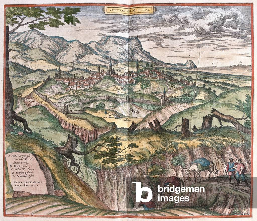 Velletri, Italy - in 'Civitates Orbis Terrarum' by Georg Braun, Cologne 1617