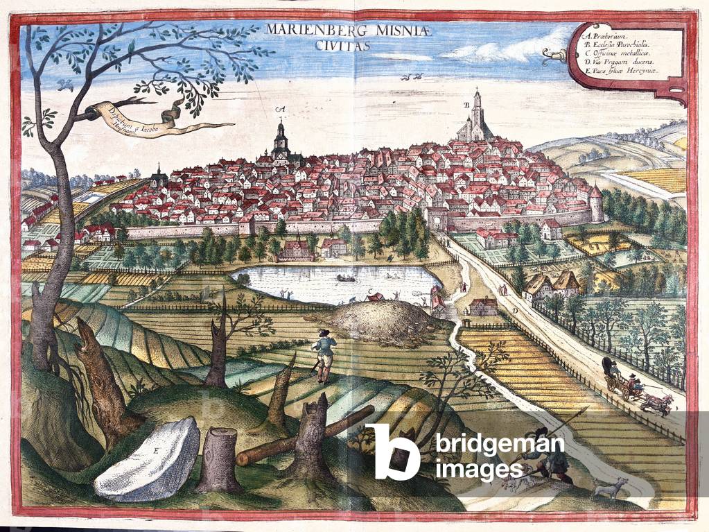 Marienberg, Germany -  in 'Civitates Orbis Terrarum' by Georg Braun, Cologne 1617
