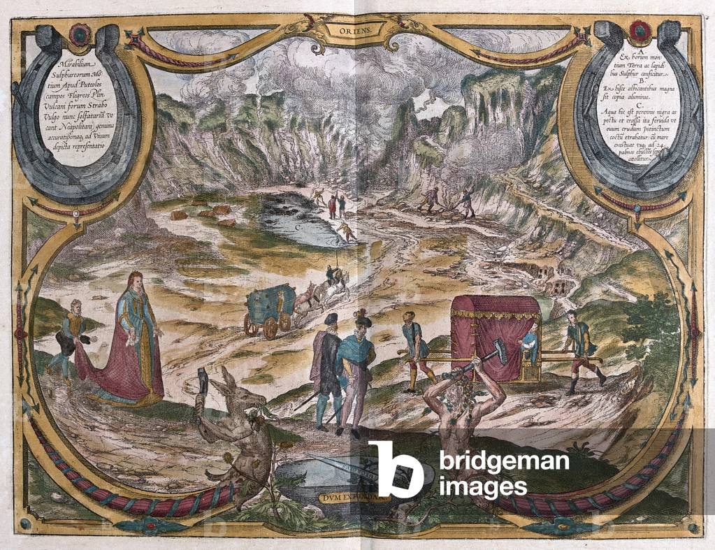 Campi Flegrei - Solfatara di Napoli, Italy in 'Civitates Orbis Terrarum' by Georg Braun, Cologne 1617