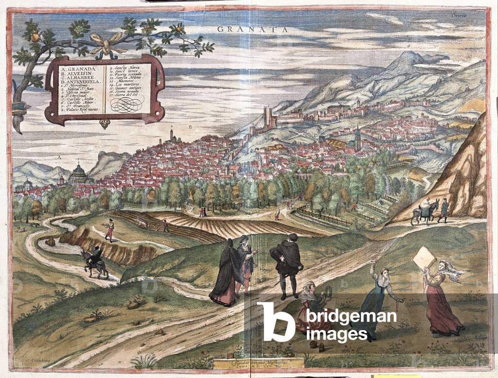 Granada, Spain - in 'Civitates Orbis Terrarum' by Georg Braun, Cologne 1617