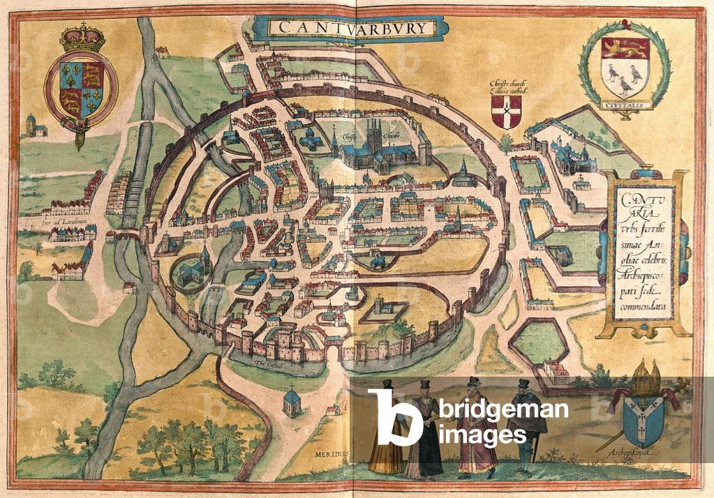 Canterbury, England - in 'Civitates Orbis Terrarum' by Georg Braun, Cologne 1617