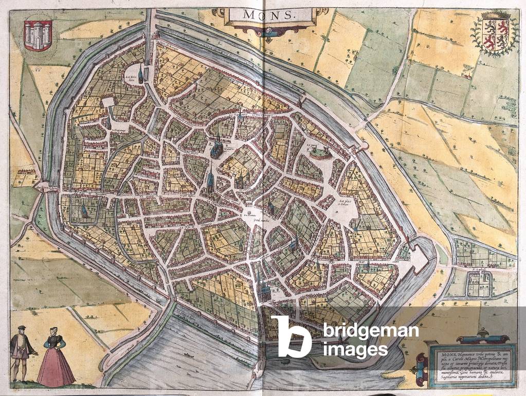 Ruen, Nimes and Bordeaux, France - in 'Civitates Orbis Terrarum' by Georg Braun, Cologne 1617