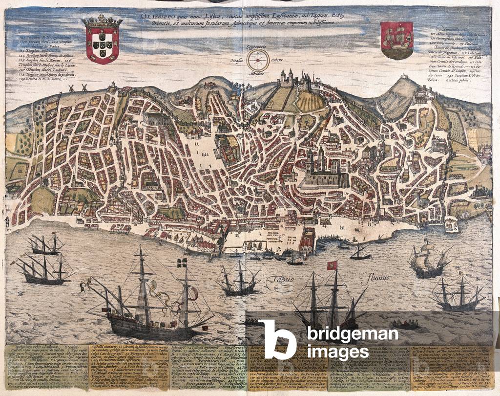 Lisbon, Portugal - in 'Civitates Orbis Terrarum' by Georg Braun, Cologne 1617