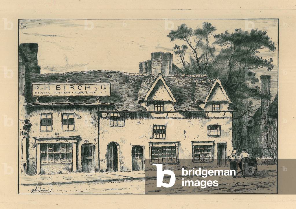 Old Houses, North Street, Wolverhampton, from 'Remnants Of Old Wolverhampton' Vol.I. No.s 1-37, published 1880 (etching)