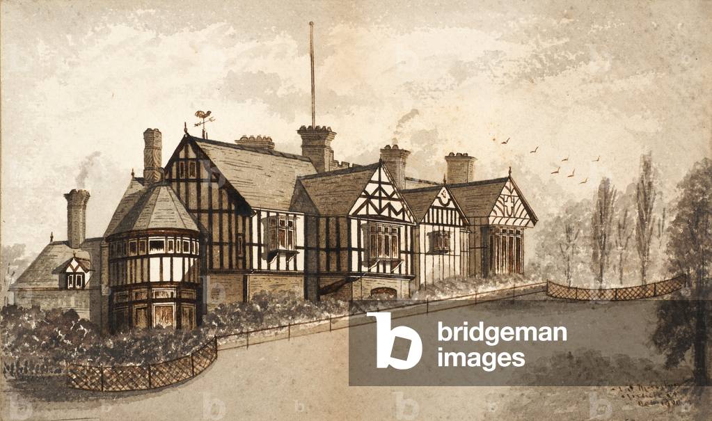 Wightwick Manor (ink on paper)