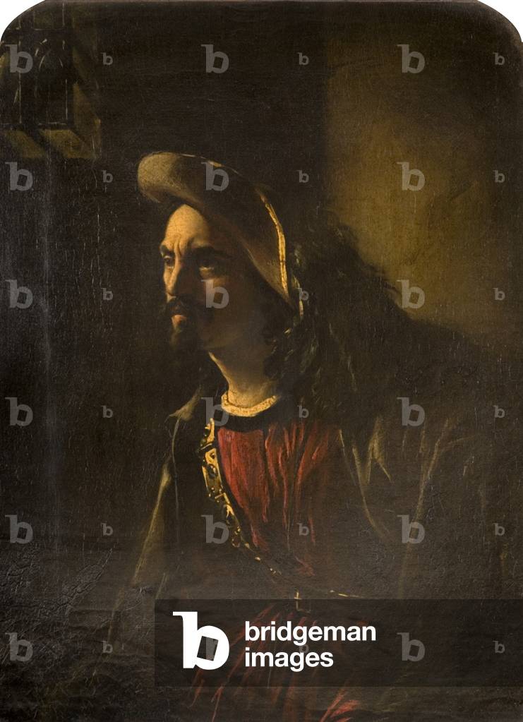 Portrait of a Man in Plumed Hat, (oil on canvas)