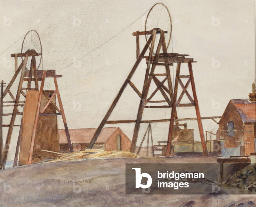 Pit wheels (w/c on paper)