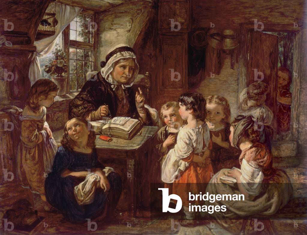 "Die Dorfschule", 19. Jahrhundert von William Underhill