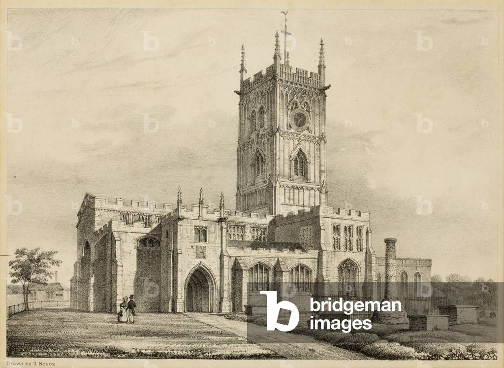 Collegiate Church, Wolverhampton (litho)