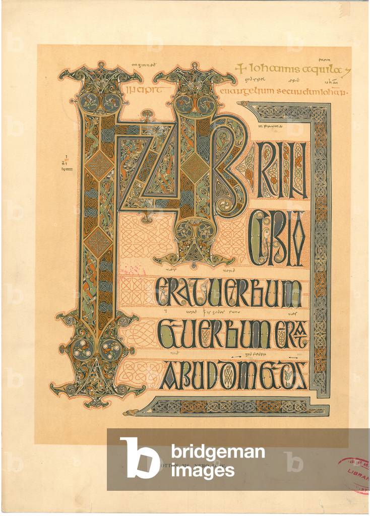Plate from 'Illuminated Manuscripts in the British Museum: Miniatures, Borders and Initials' (colour litho)