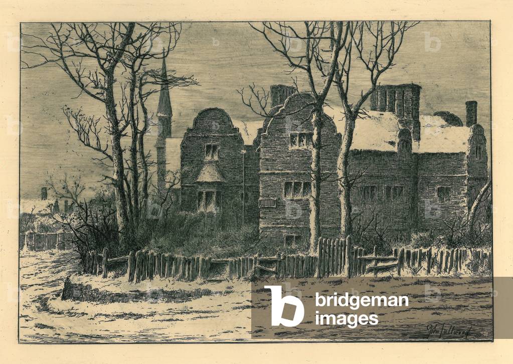 The White Hart, Caldmore, Walsall, from 'Remnants Of Old Wolverhampton' Vol.I. No.s 1-37, published 1880 (etching)