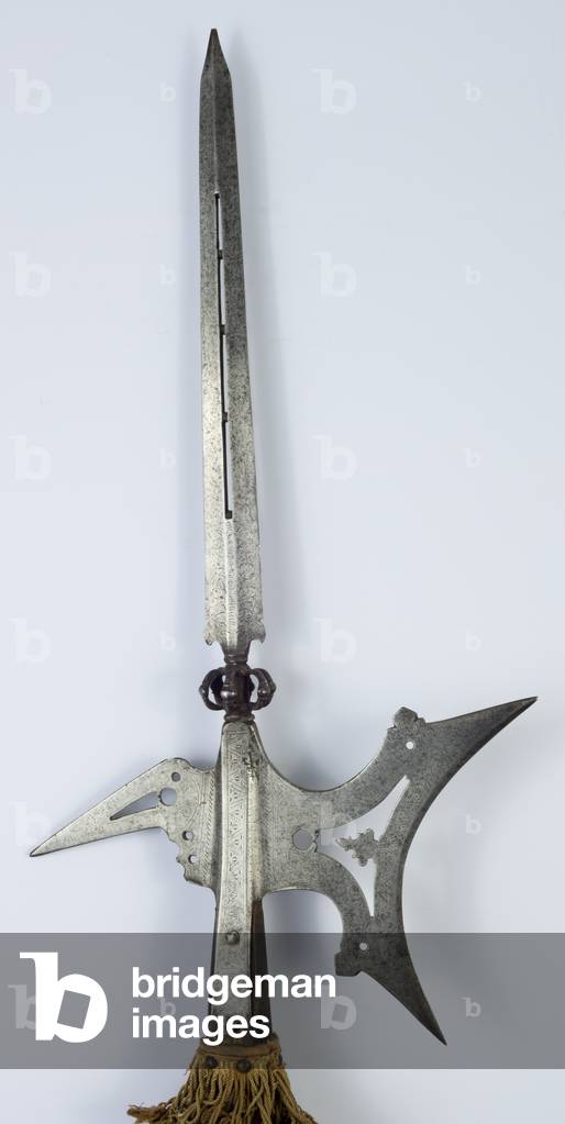 Halberd, 1550-1600 (wood, steel, brass & textile)