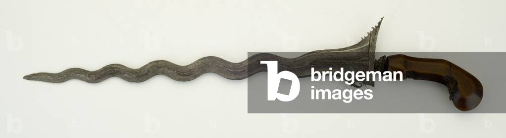 Keris, or dagger (steel, copper & wood)