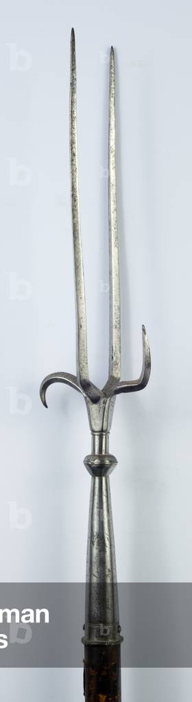 Military Fork, c.1600 (iron with restored wood)