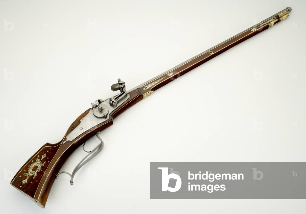 Wheel-Lock Carbine for the Personal Guard (Trabanten) of Wolf Dietrich von Raitenau, Prince-Bishop of Salzburg, c.1590 (steel, brass, bone, iron & wood)