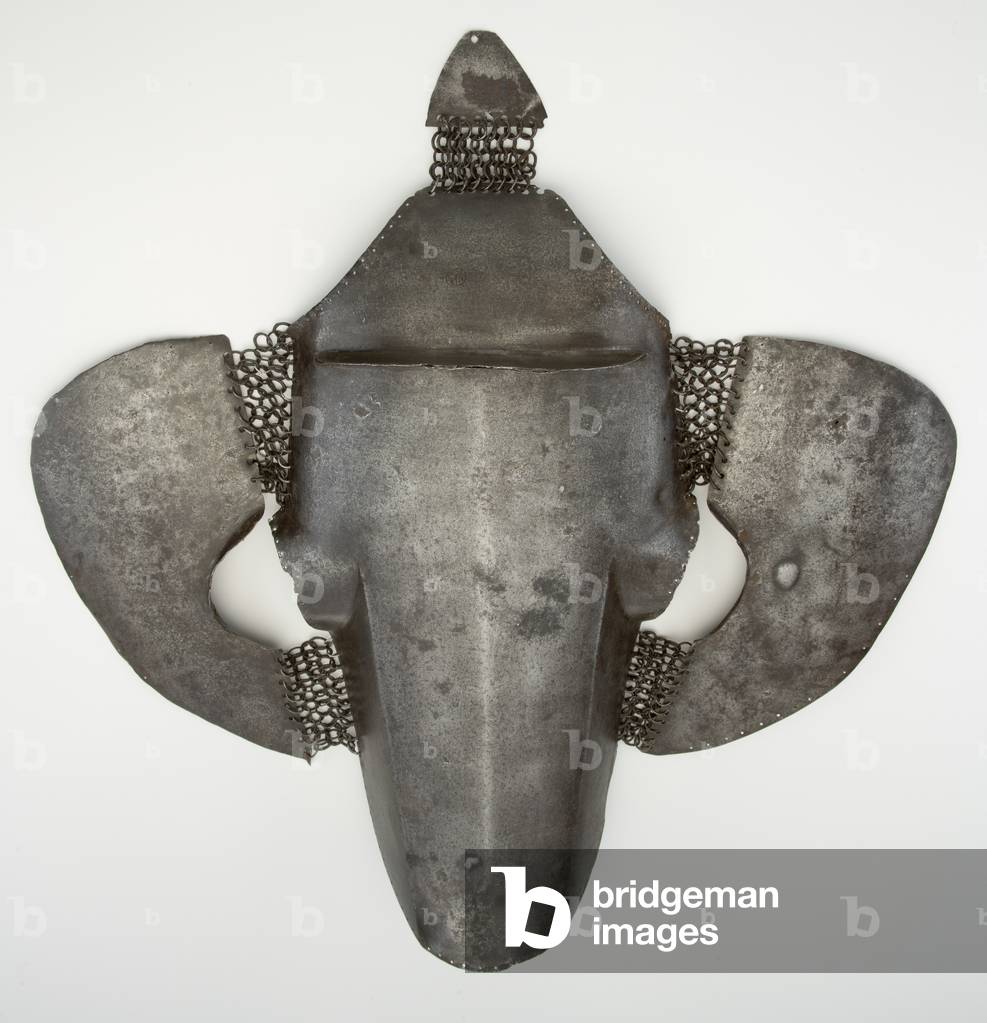 Shaffron, horse's head armour, early 16th century (iron)