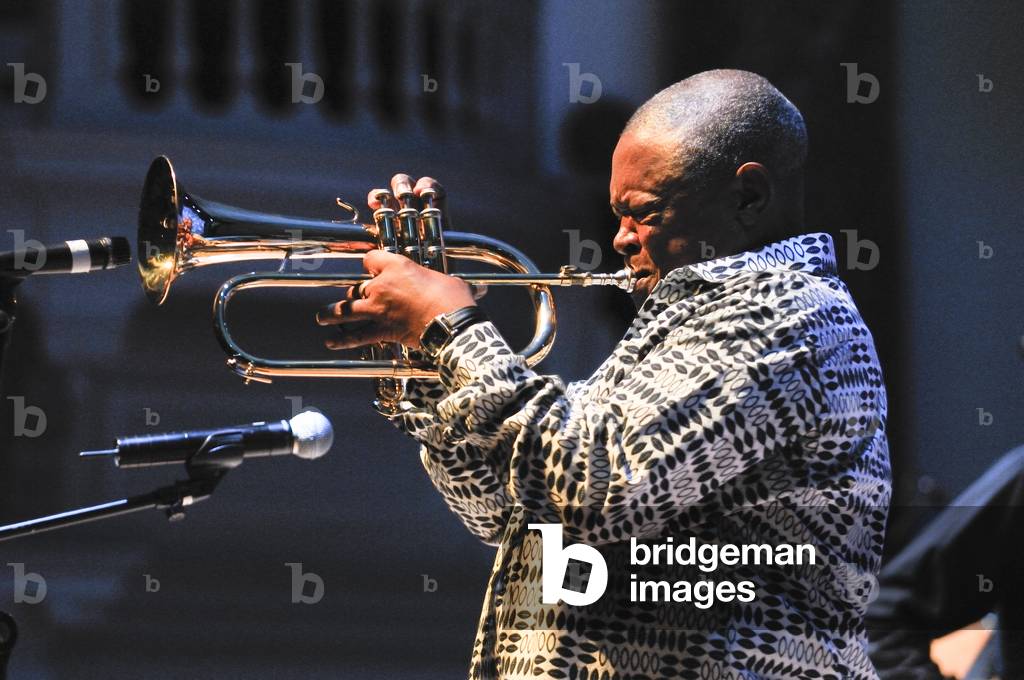 South African trumpet player Hugh Masekela