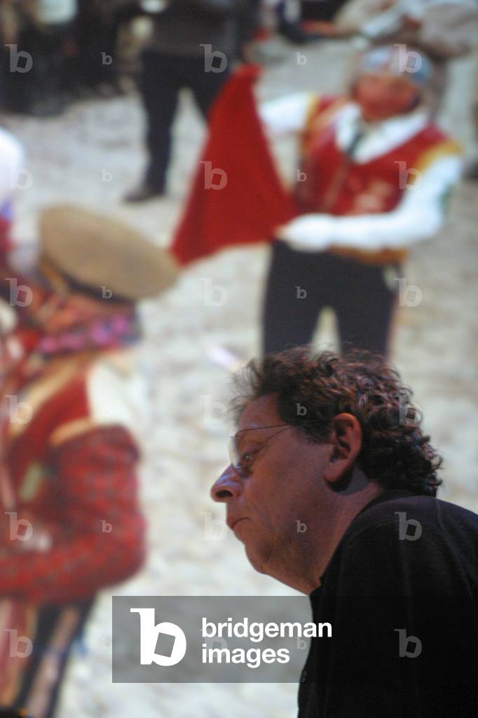 Philip Glass performing the