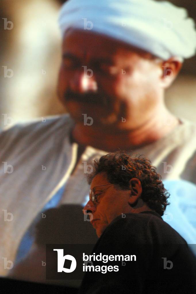 Philip Glass performing the