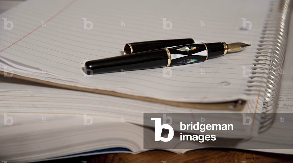 Jinhao fountain pen, black, gold and pearl.