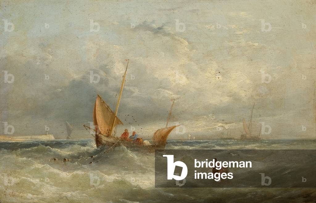 Shrimping off South Foreland (Öl auf Leinwand)