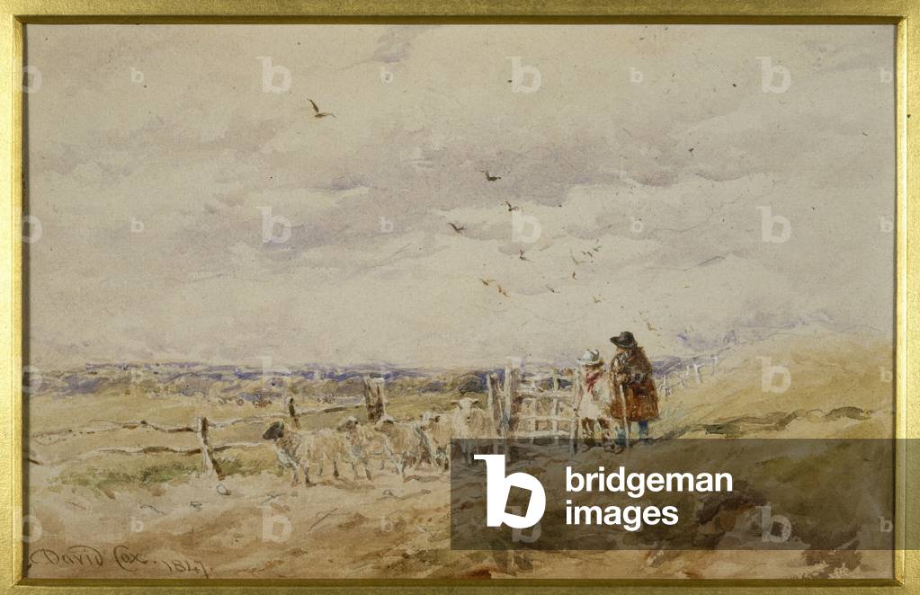 Changing Pastures, c.1903-10 (watercolour with gouache over pencil on paper)