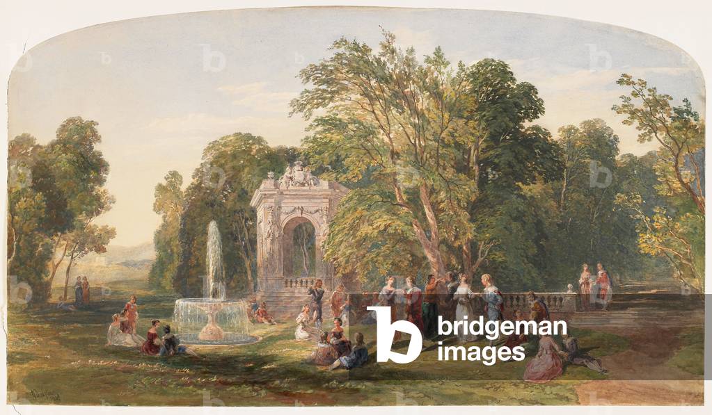 Fete Champetre, 1849 (gouache & watercolour with gum arabic over pencil on paper)