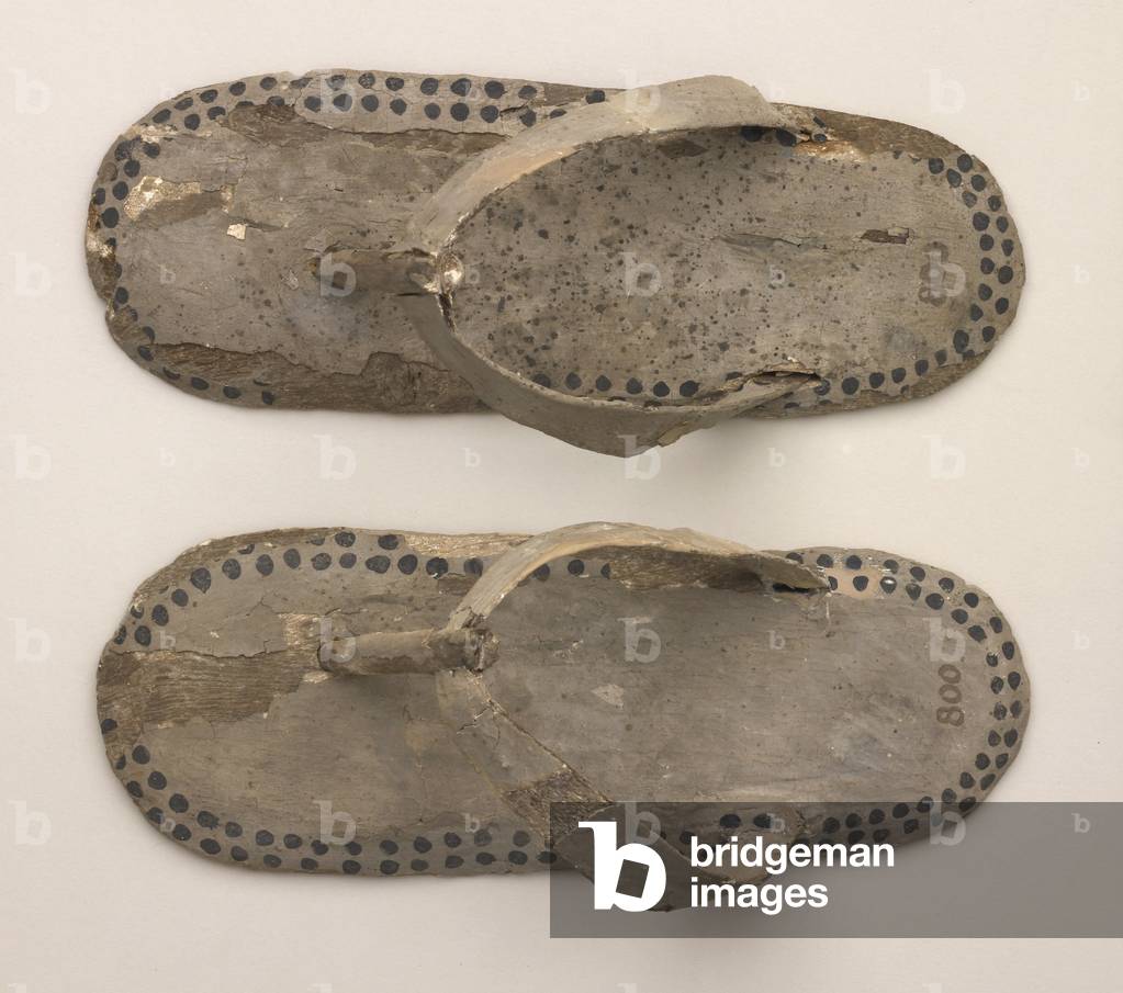 Model; Pair of Model Sandals