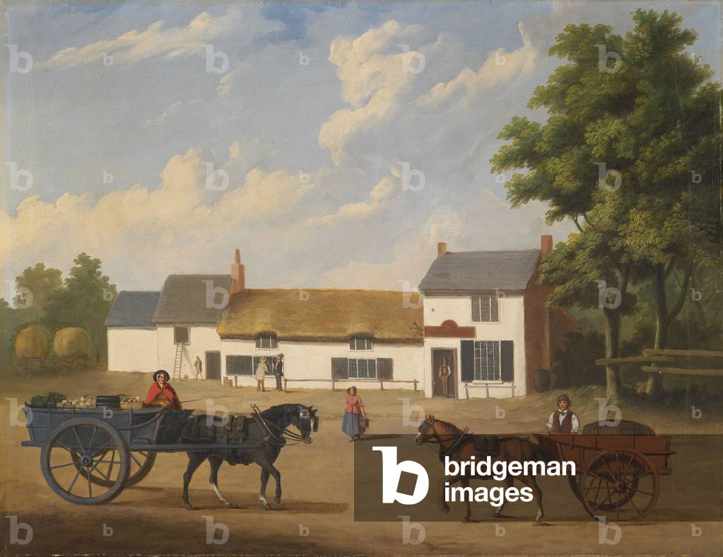 Old Plough Inn Walton, 1800-46 (oil on canvas)