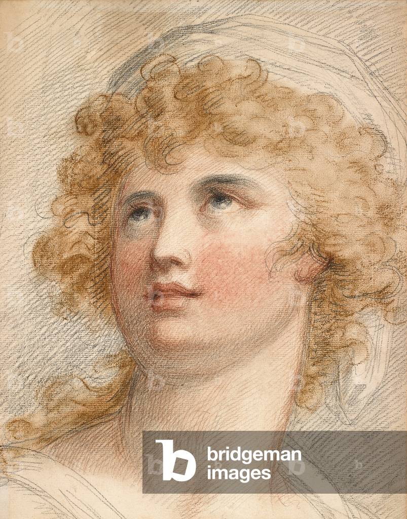 Emma, Lady Hamilton (coloured chalks on paper)