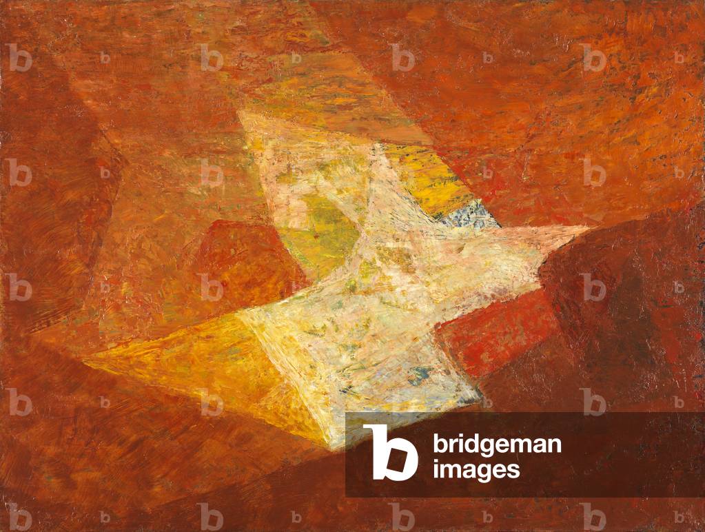 Contre dominante rouge, 1950 (oil on canvas)