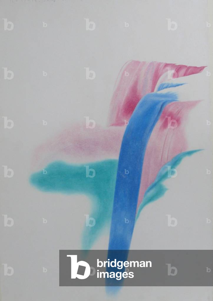 Niagara Falls, Floodlit, 1965 (coloured pencil on paper)