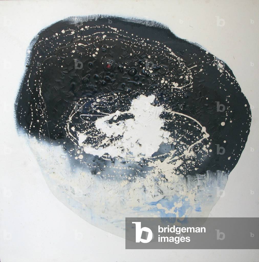 Planetscape, 1962 (oil and mixed media on hardboard)