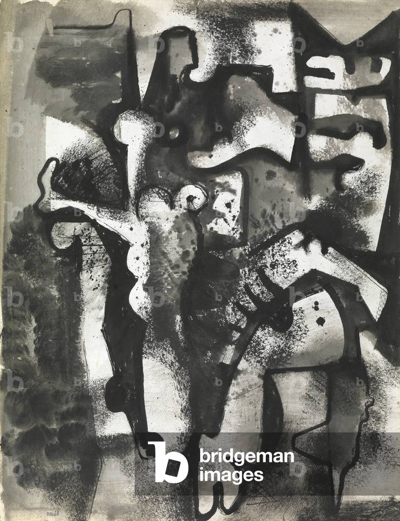 Figure Composition, c.1951 (ink & wash on paper)